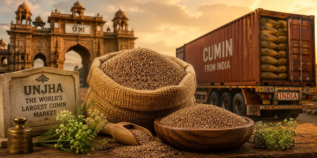 Indian cumin from Unjha, Gujarat — cumin seeds ready for export — buyer guide by VKRUND ENTERPRISE