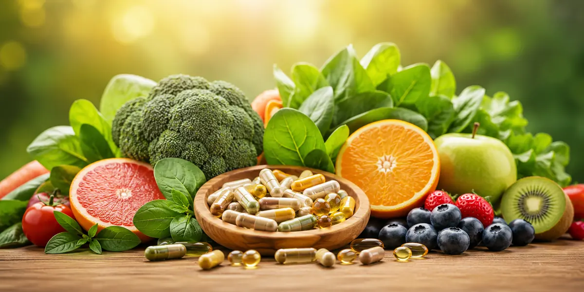 Plant-sourced natural vitamins — capsules with fresh fruits and vegetables — clean-label buyer guide by VKRUND ENTERPRISE