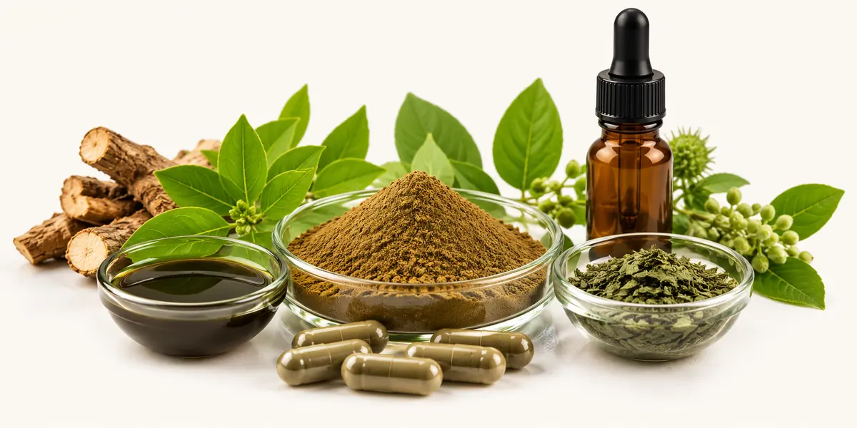 Standardised herbal extracts — powder, oil, capsules and dropper — HPLC & CoA buyer guide by VKRUND ENTERPRISE