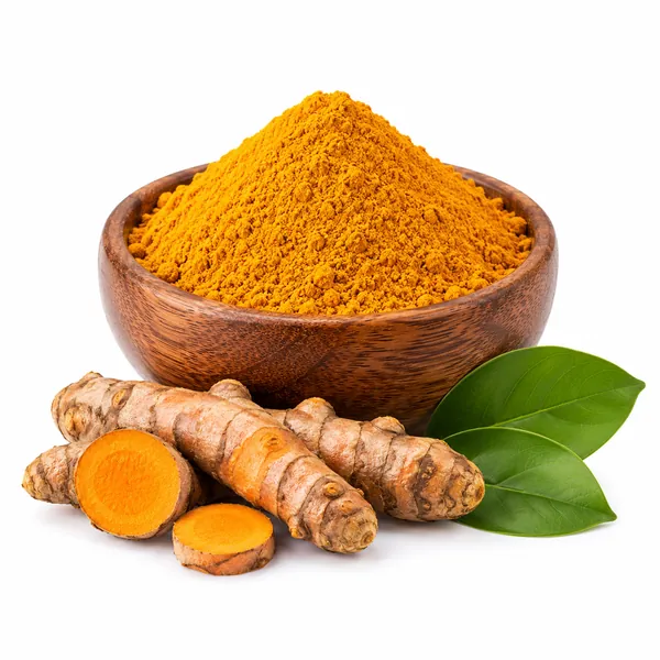 Curcumin extract (95% curcuminoids, Curcuma longa) — golden turmeric powder with fresh root — VKRUND ENTERPRISE, bulk supplier & exporter from India