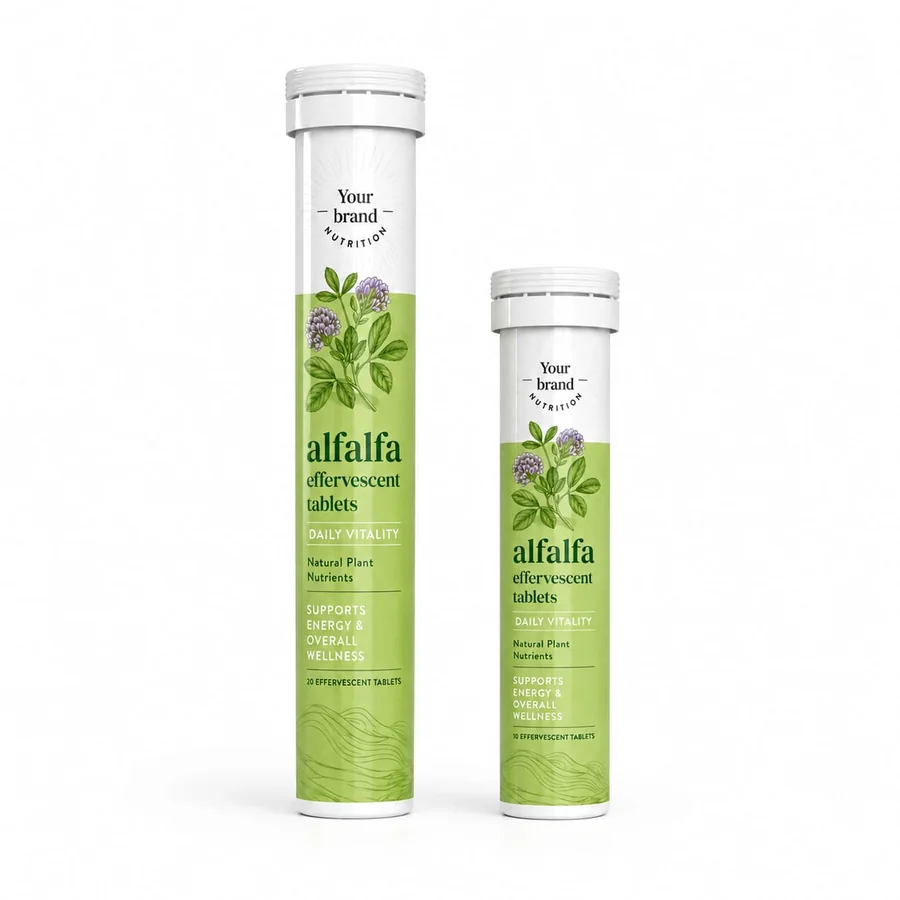 Alfalfa Effervescent Tablets — VKRUND ENTERPRISE effervescent tablets, private-label supplier India