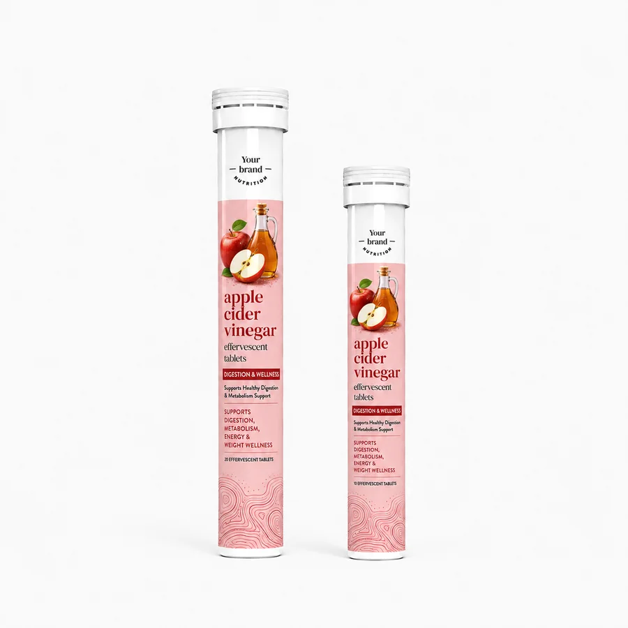 Apple Cider Vinegar Effervescent Tablets — VKRUND ENTERPRISE effervescent tablets, private-label supplier India