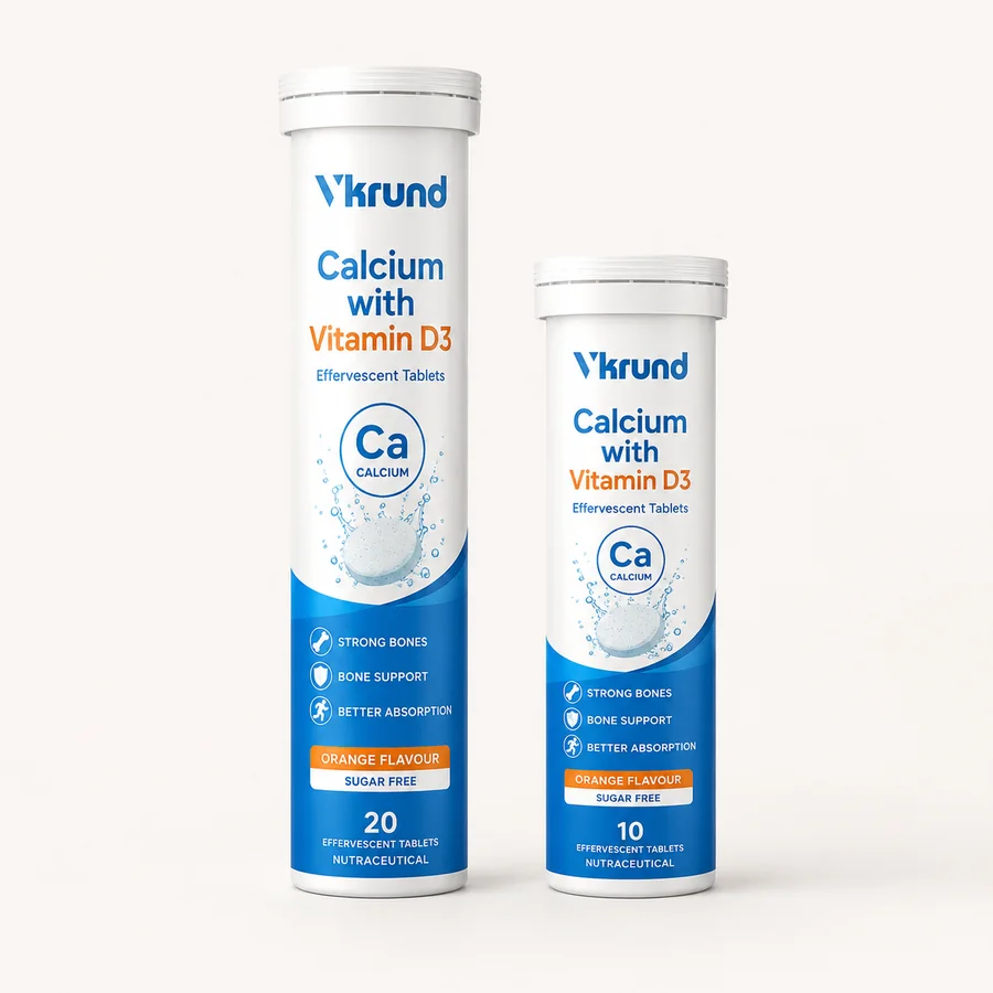 Calcium With Vitamin D3 Effervescent Tablets — VKRUND ENTERPRISE