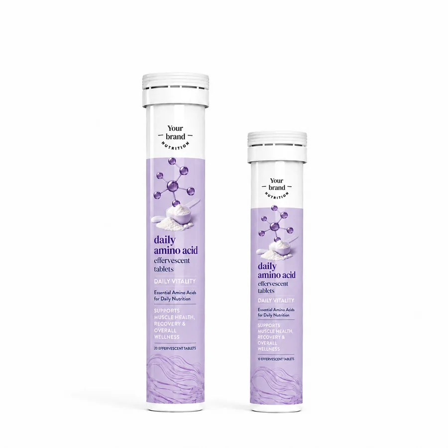 Daily Amino Acid Effervescent Tablets — VKRUND ENTERPRISE effervescent tablets, private-label supplier India