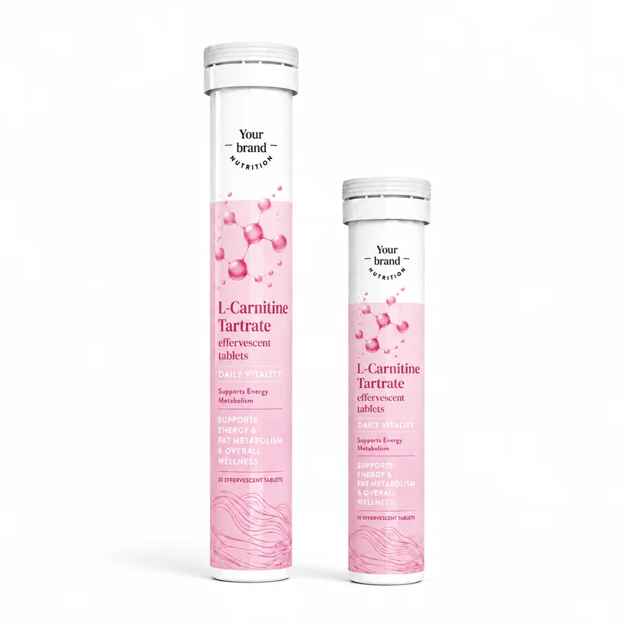 L-Carnitine Tartrate Effervescent Tablets — VKRUND ENTERPRISE effervescent tablets, private-label supplier India
