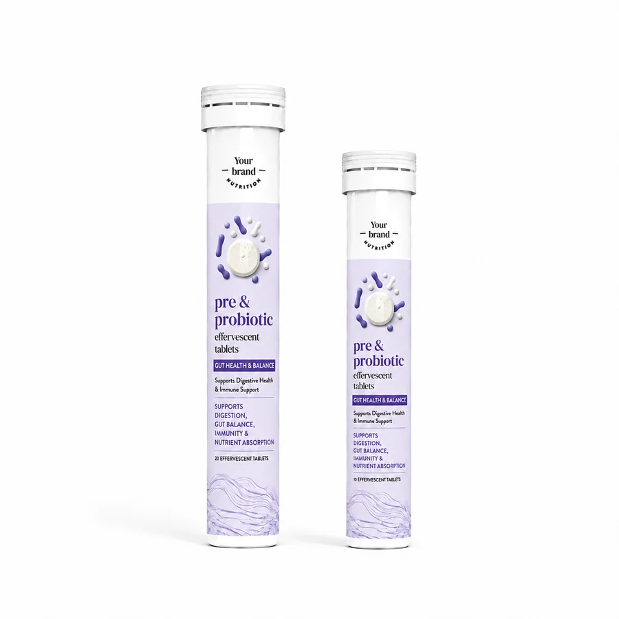 Pre & Probiotic Effervescent Tablets — VKRUND ENTERPRISE effervescent tablets, private-label supplier India