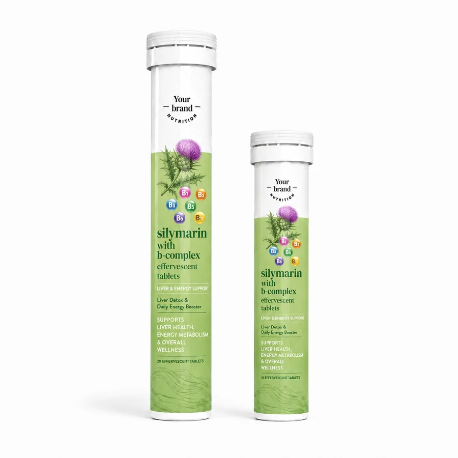 Silymarin With B-Complex Effervescent Tablets — VKRUND ENTERPRISE effervescent tablets, private-label supplier India