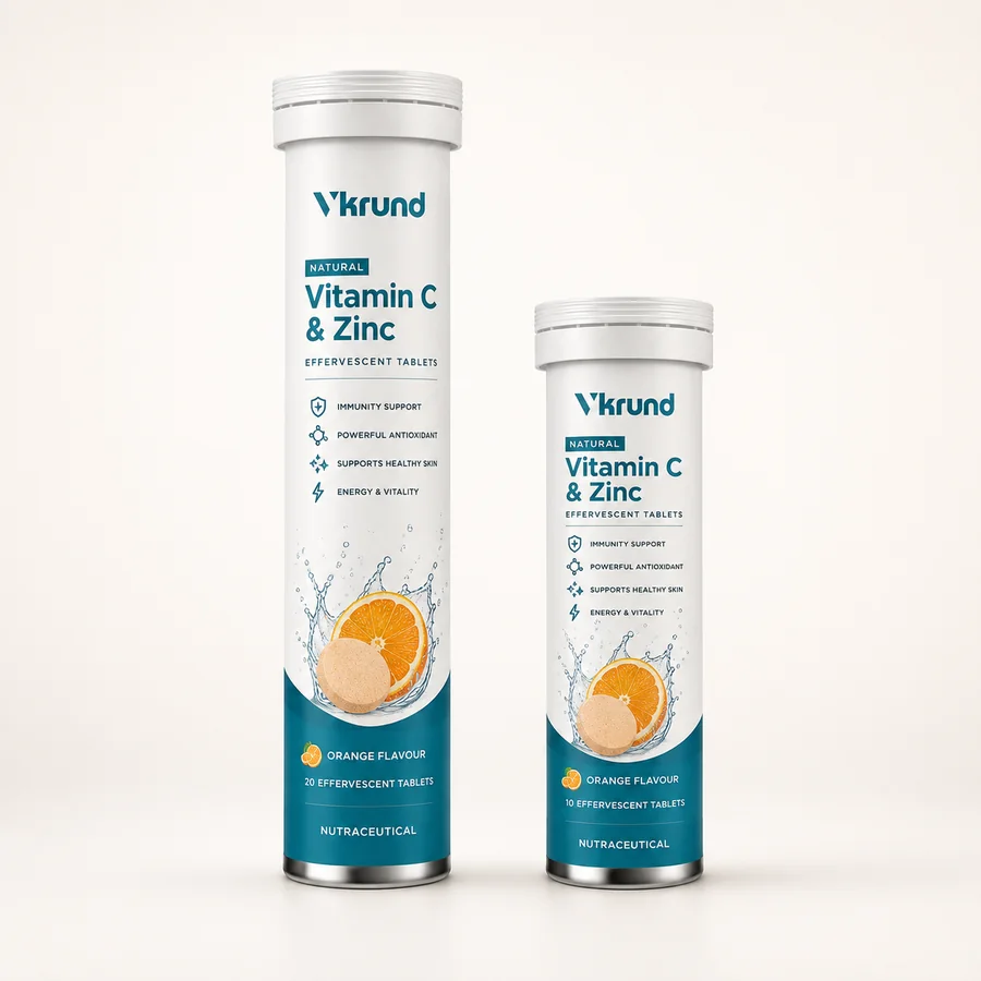 Natural Vitamin C & Zinc Effervescent Tablets — VKRUND ENTERPRISE