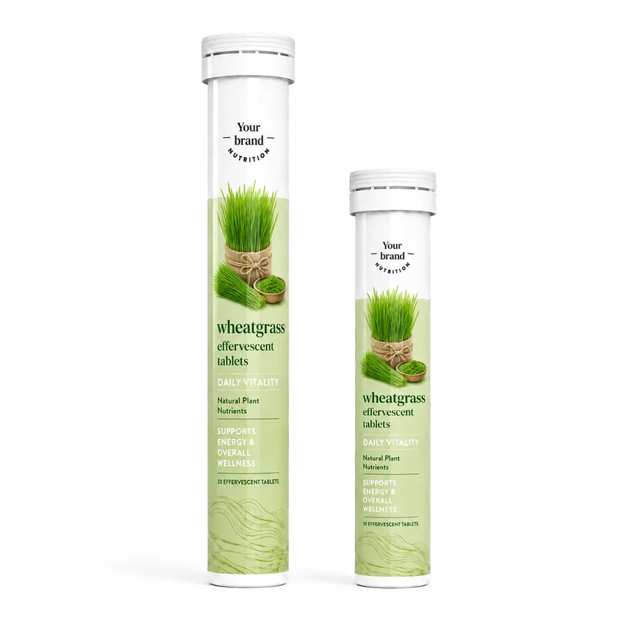 Wheatgrass Effervescent Tablets — VKRUND ENTERPRISE effervescent tablets, private-label supplier India