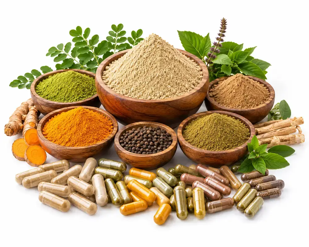 Hard-shell herbal capsules by VKRUND ENTERPRISE — botanical powders and capsules, private-label capsule supplement manufacturer & exporter from India
