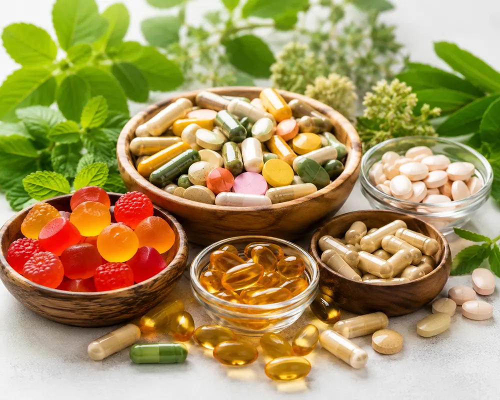 Nutraceutical finished formats by VKRUND ENTERPRISE — capsules, tablets, softgels and gummies with botanicals — supplement contract manufacturer & exporter from India