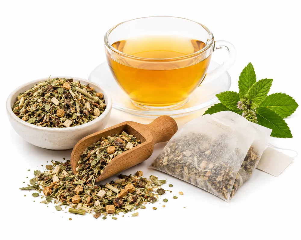 Tea-bag-cut herbal ingredients by VKRUND ENTERPRISE — cut & sifted botanicals, herbal tea and tea bags — bulk supplier & exporter from India